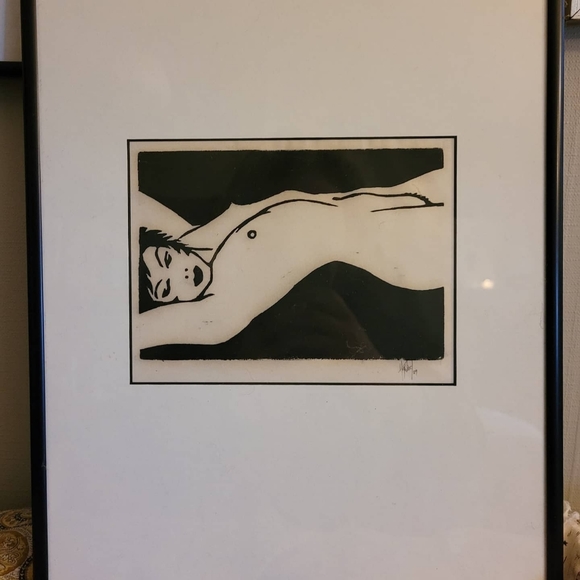 Pair of original woodcut prints - Picture 3 of 3